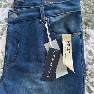 Tahari Classic Mid-rise Skinny Blue Jeans for Women Petite